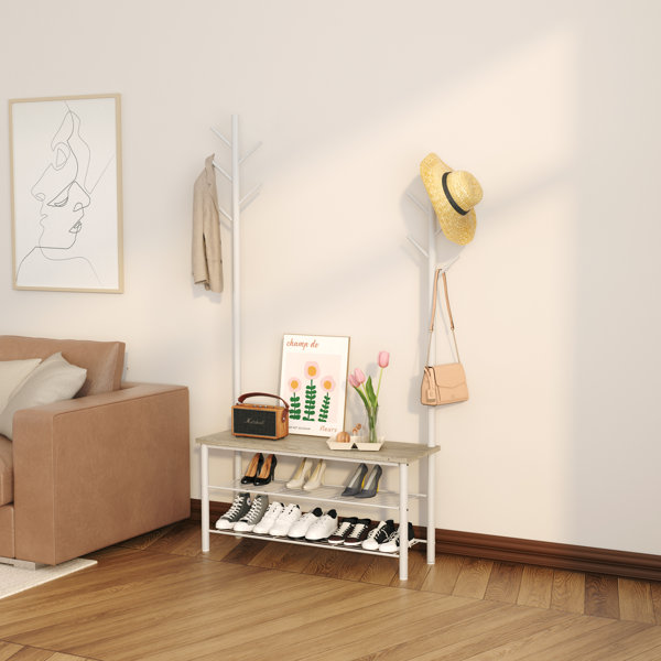 Jeroal 35.4'' Wide 9 Hook Freestanding Coat Rack & Reviews Wayfair